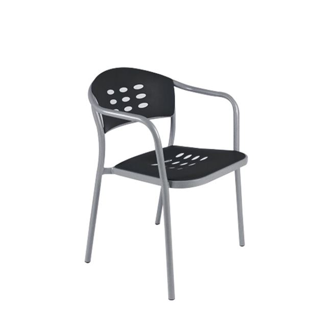 Πολυθρόνα "ENIGMA" από πολυπροπυλένιο σε μαύρο χρώμα 45x55x78