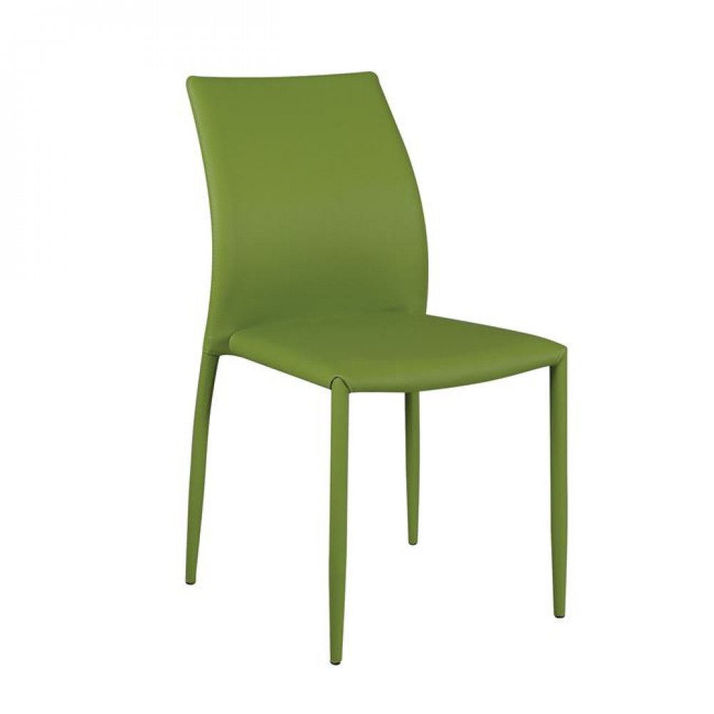 Καρέκλα "REINA" τεχνόδερμα χρώματος πράσινο 44x58x89