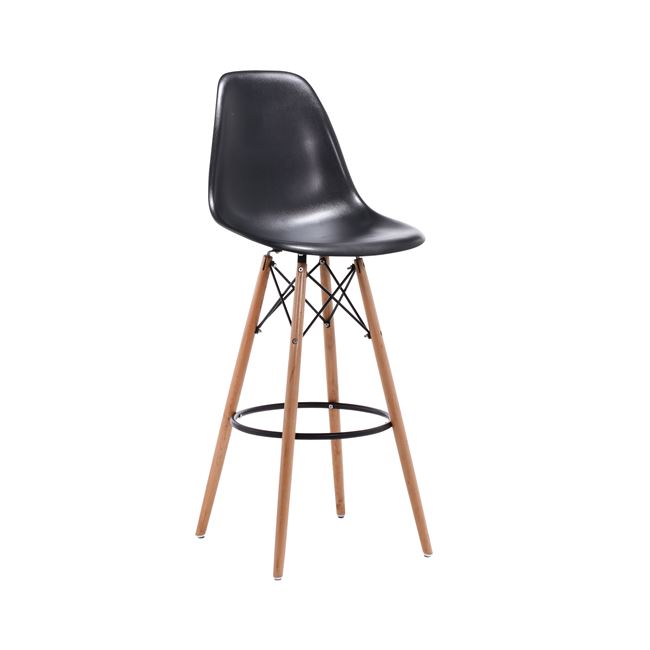 Σκαμπώ μπαρ "ART WOOD" από πολυπροπυλένιο σε χρώμα μαύρο 52x46x114