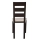 Καρέκλα "MILLER" ξύλινη-pvc σε σκούρο καρυδί-εκρού χρώμα 45x52x97