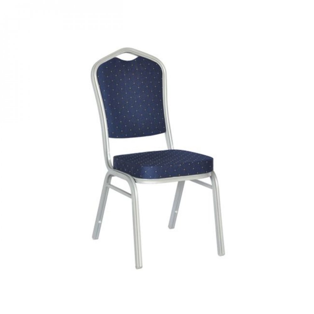 Καρέκλα "HILTON" μεταλλική-υφασμάτινη σε μπλε χρώμα 45x62x94