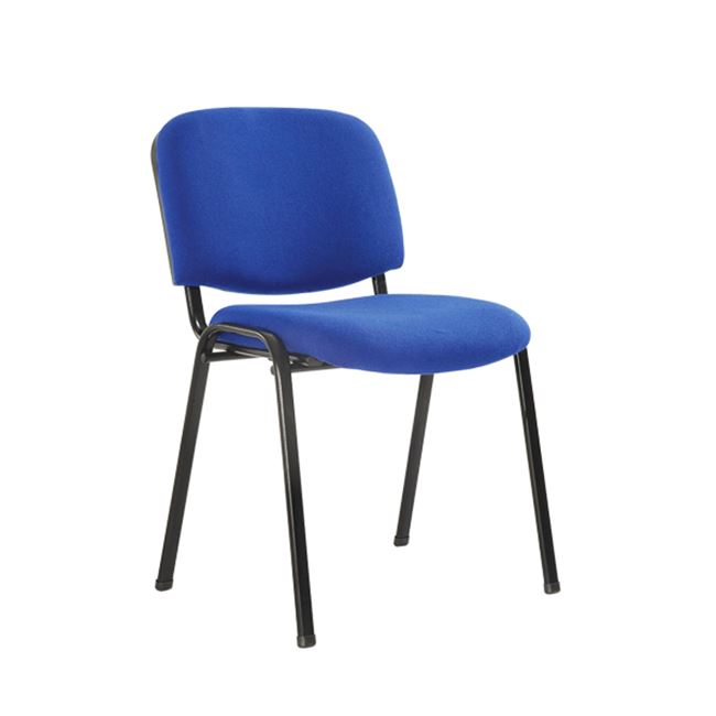 Καρέκλα επισκέπτη στοιβαζόμενη "SIGMA" από ύφασμα σε μπλε χρώμα 52x54x79
