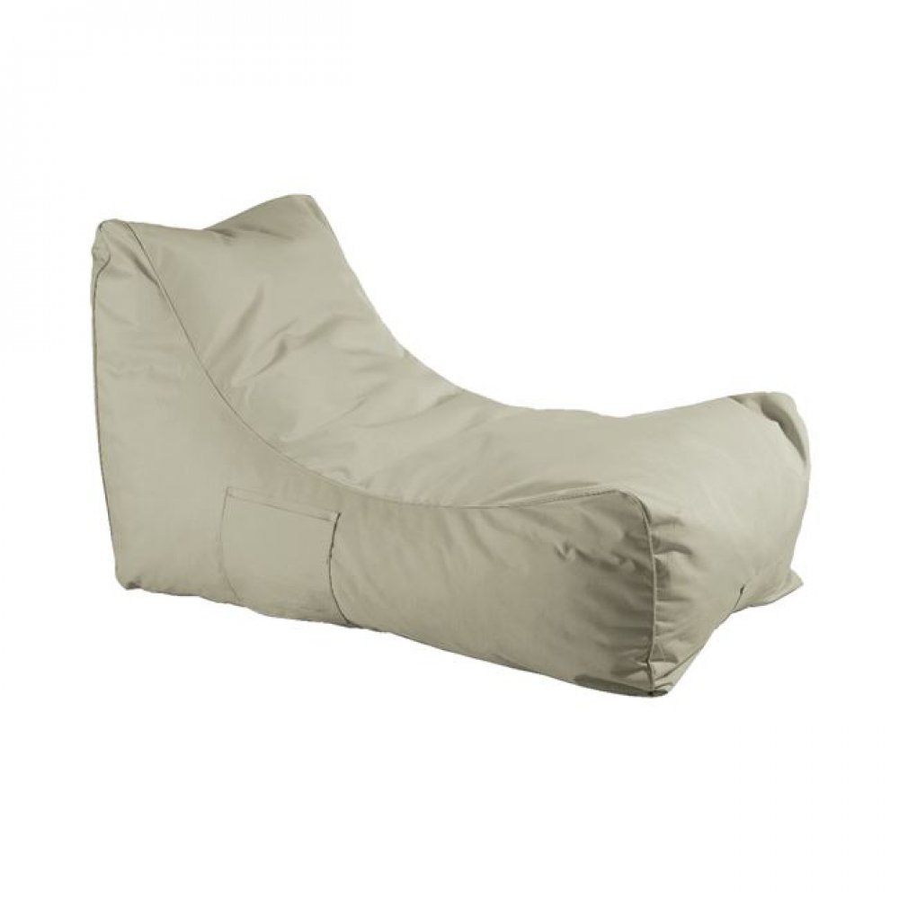 Ανάκλιντρο πουφ "LAZY" υφασμάτινο σε μπεζ χρώμα 70x106x67