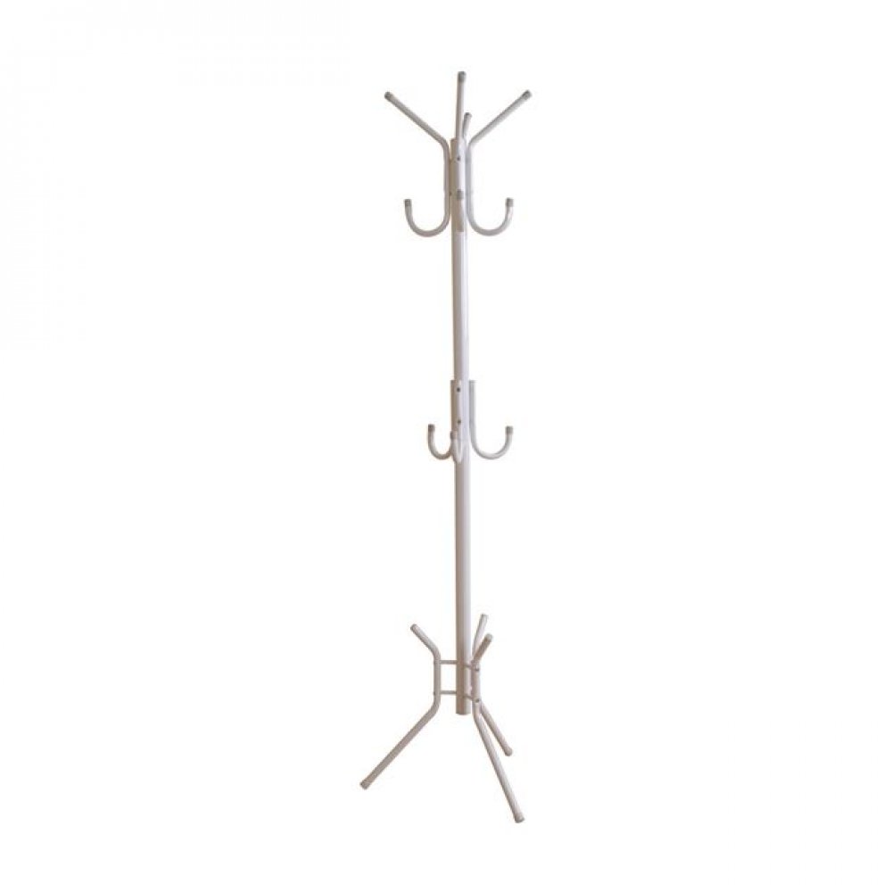 Καλόγερος "LEROY" μεταλλικός σε λευκό χρώμα 38x38x176