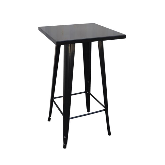 Τραπέζι μπαρ "RELIX" μεταλλικό σε αντικέ μαύρο χρώμα 60x60x101