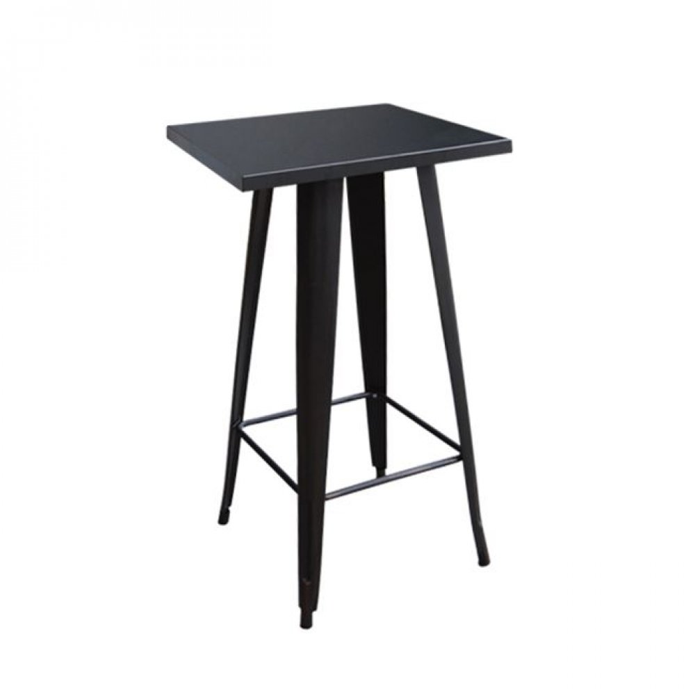 Τραπέζι μπαρ "RELIX" μεταλλικό σε μαύρο χρώμα 60x60x101
