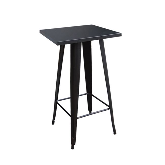 Τραπέζι μπαρ "RELIX" μεταλλικό σε μαύρο χρώμα 60x60x101