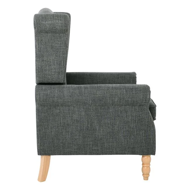 Πολυθρόνα "ROSY" υφασμάτινη σε ανθρακί χρώμα 76x80x103