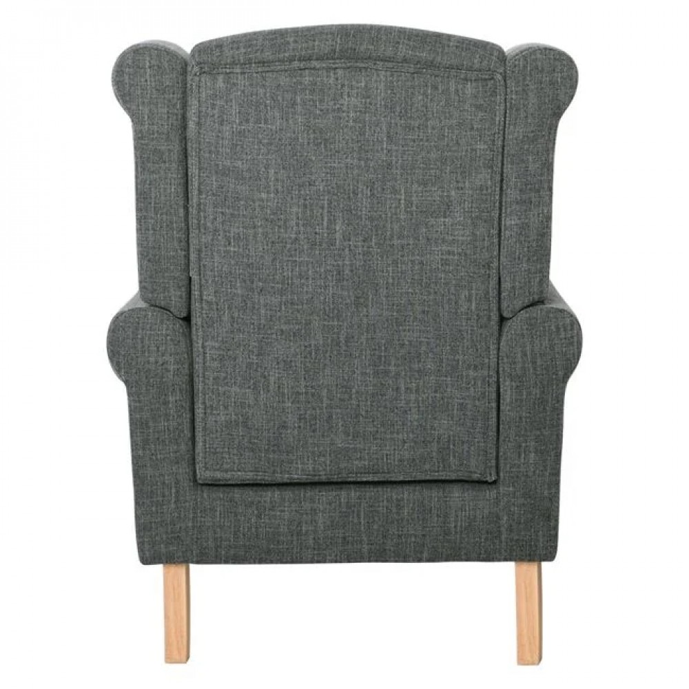 Πολυθρόνα "ROSY" υφασμάτινη σε ανθρακί χρώμα 76x80x103