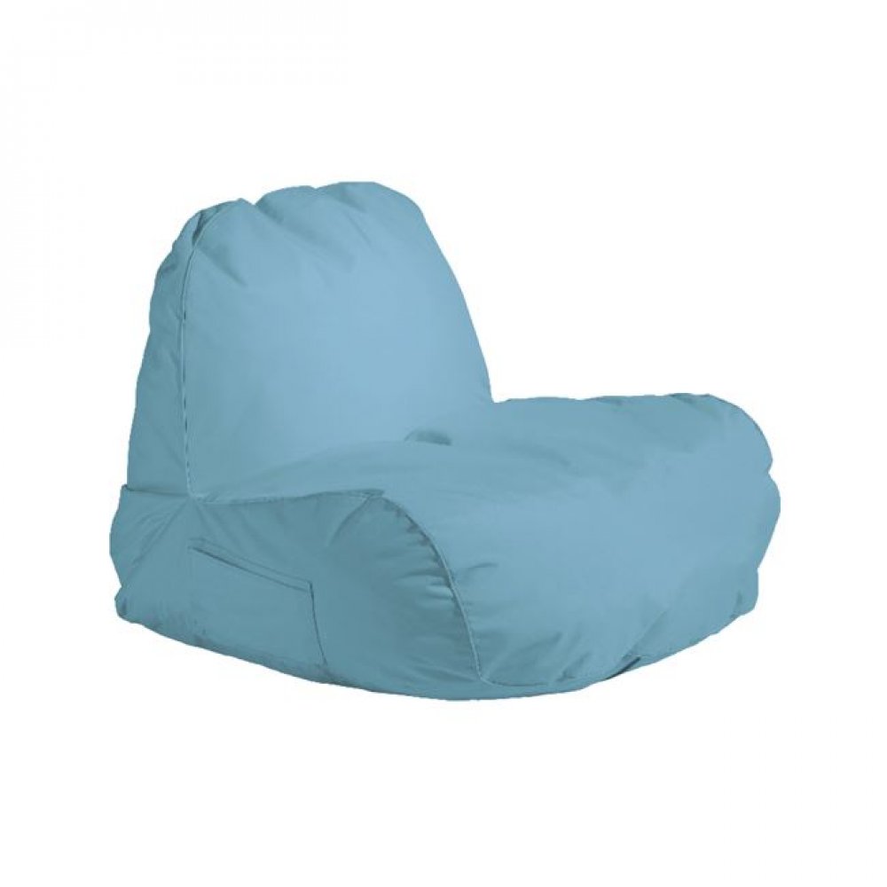 Πολυθρόνα πουφ "POGO" υφασμάτινο σε γαλάζιο χρώμα 78x81x73