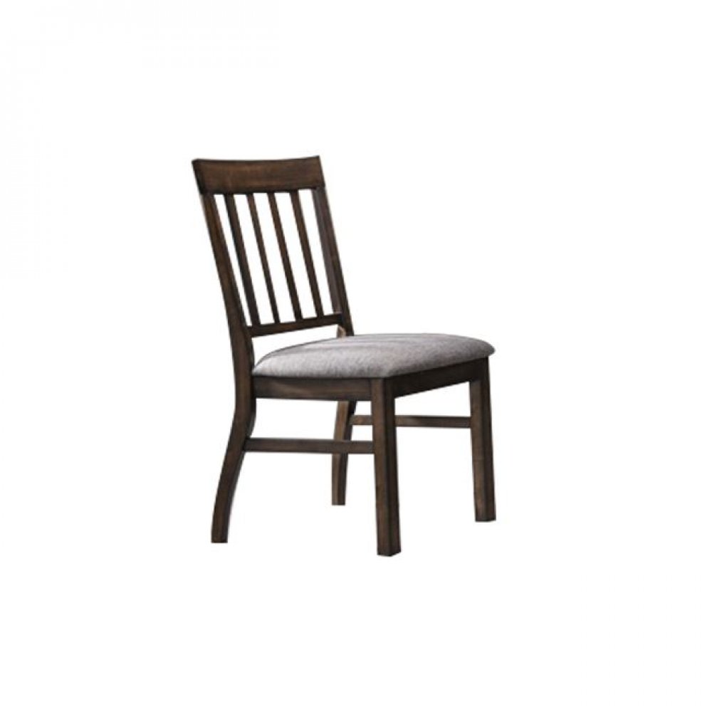 Καρέκλα "SANTORY" ξύλινη-υφασμάτινη σε χρώμα καρυδί-γκρι 47x62x97