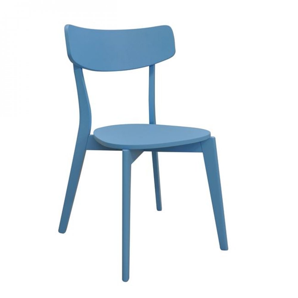 Καρέκλα "MEMORY" ξύλινη σε μπλε χρώμα 51x50x80