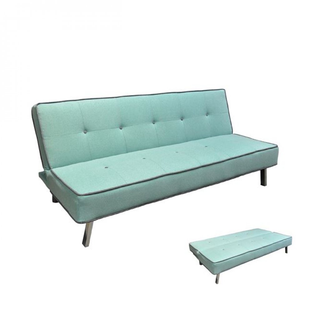 Καναπές-κρεβάτι "CORD" τριθέσιος από ύφασμα σε λαχανί χρώμα 180x83x79