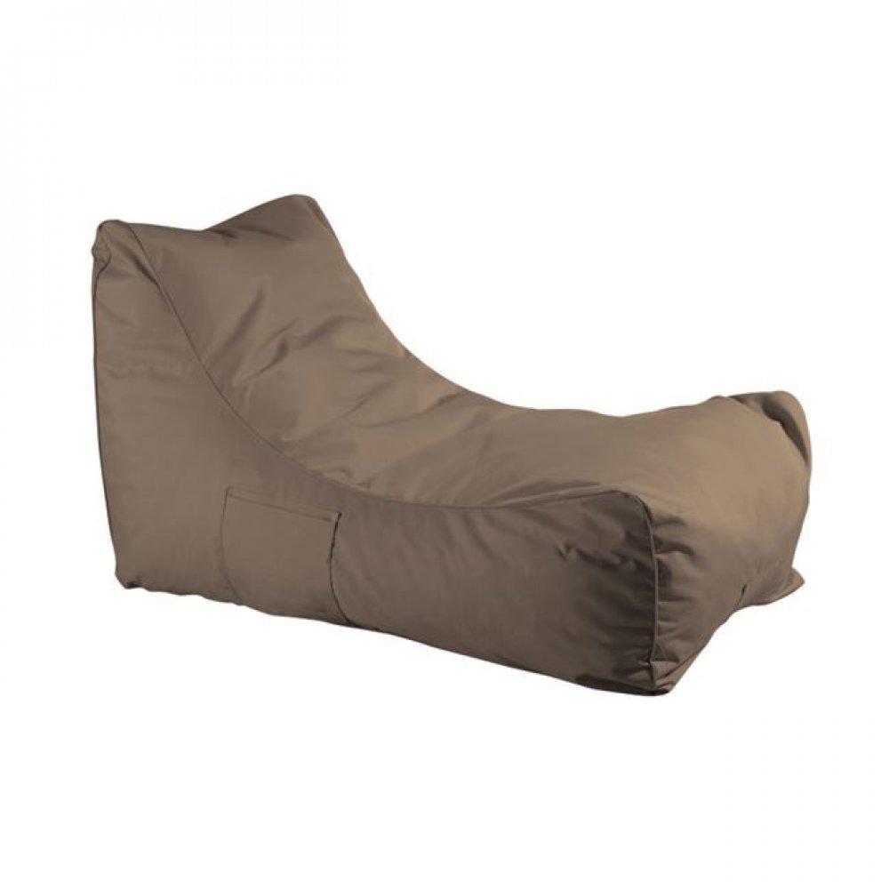 Ανάκλιντρο πουφ "LAZY" υφασμάτινο σε καφέ χρώμα 70x106x67