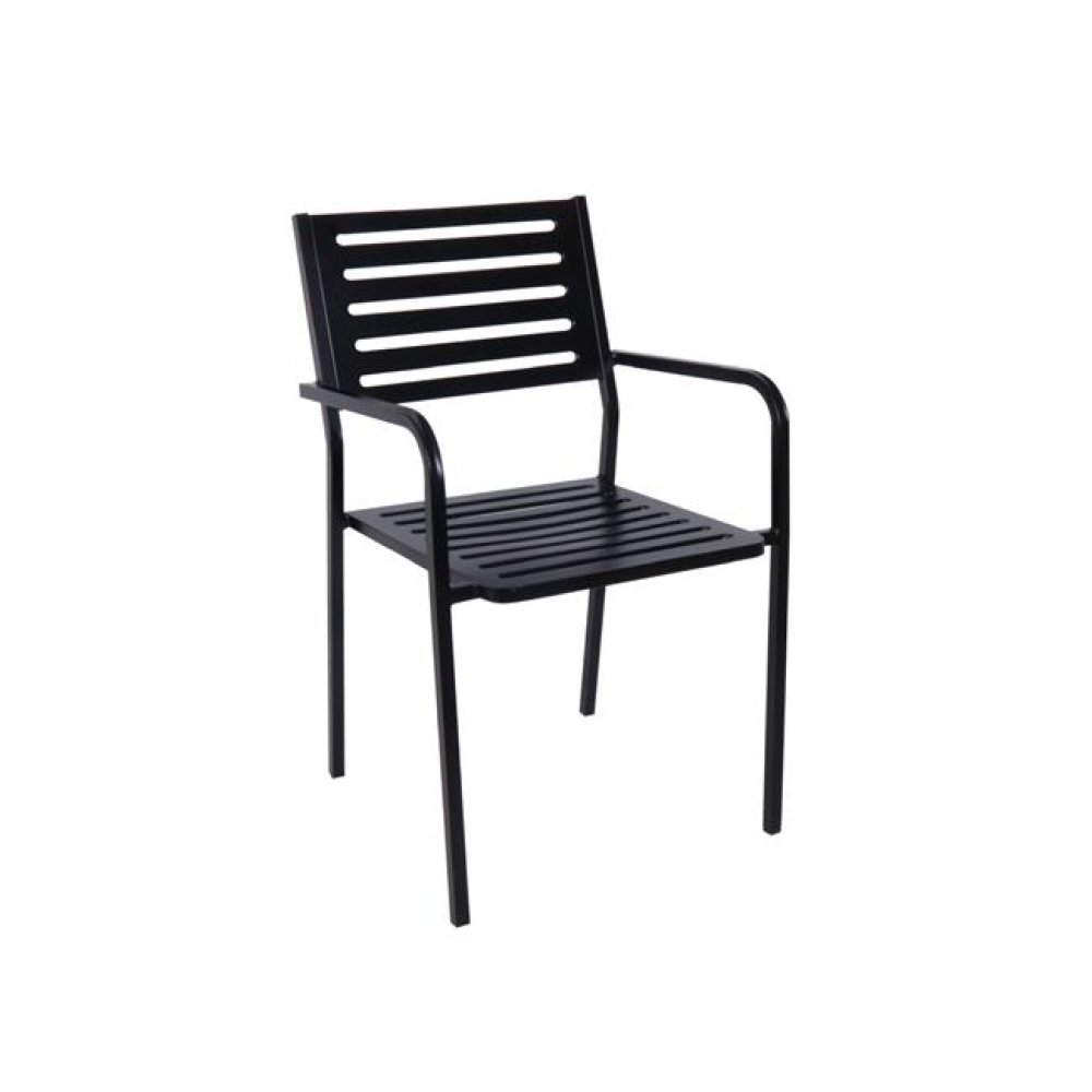 Πολυθρόνα "VERA" μεταλλική σε μαύρο χρώμα 54x51x84