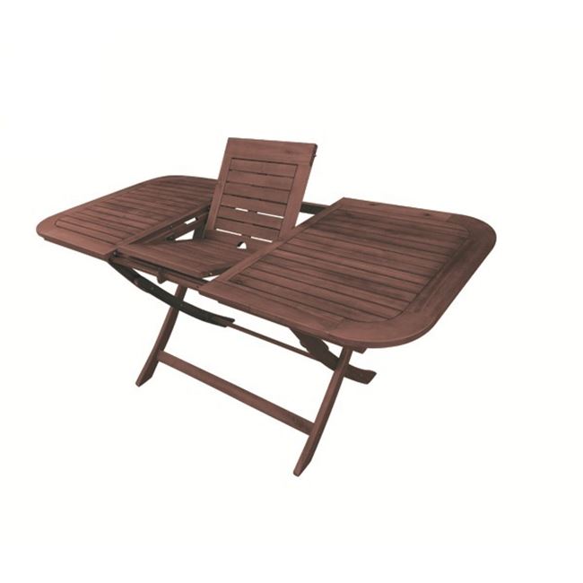 Τραπέζι  "EASY" επεκτεινόμενο οβάλ σε χρώμα καρυδί 120+40x80x74