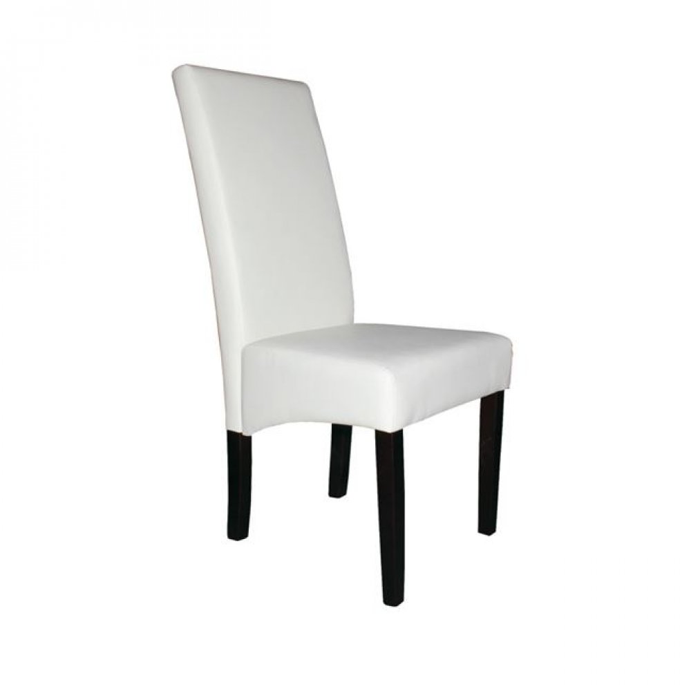 Καρέκλα "MALEVA-H" ξύλινη-pvc σε χρώμα ivory 48x45x107