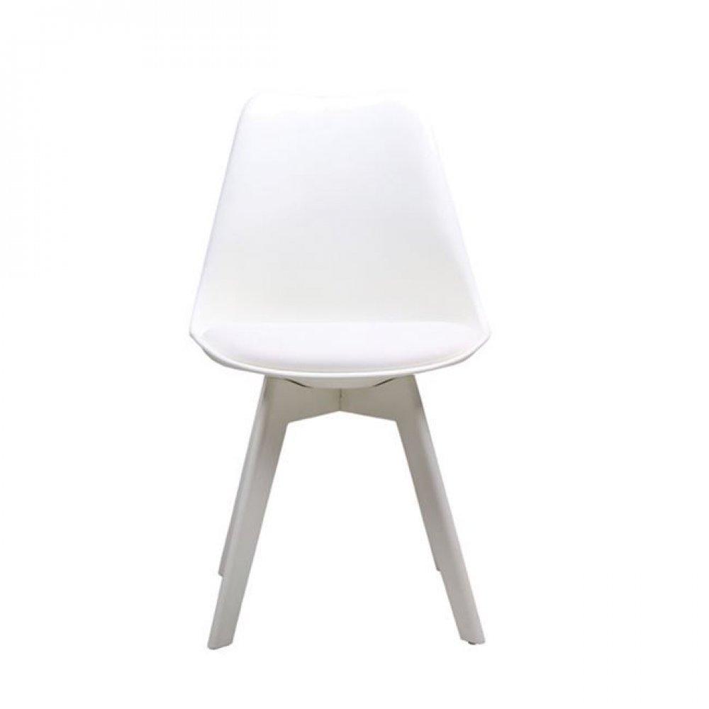 Καρέκλα "MARTIN" ξύλινη-pp σε χρώμα λευκό 48x50x82