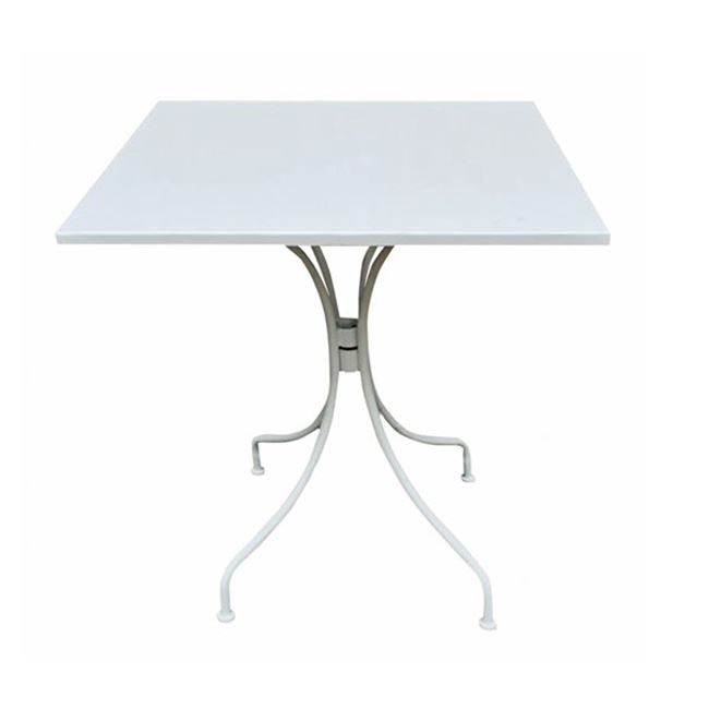 Τραπέζι "PARK" μεταλλικό σε χρώμα λευκό 70x70x71