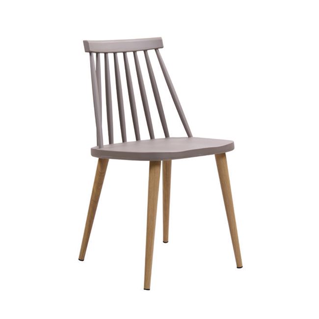 Καρέκλα "LAVIDA" μεταλλική-pp σε χρώμα sand-beige 43x48x77