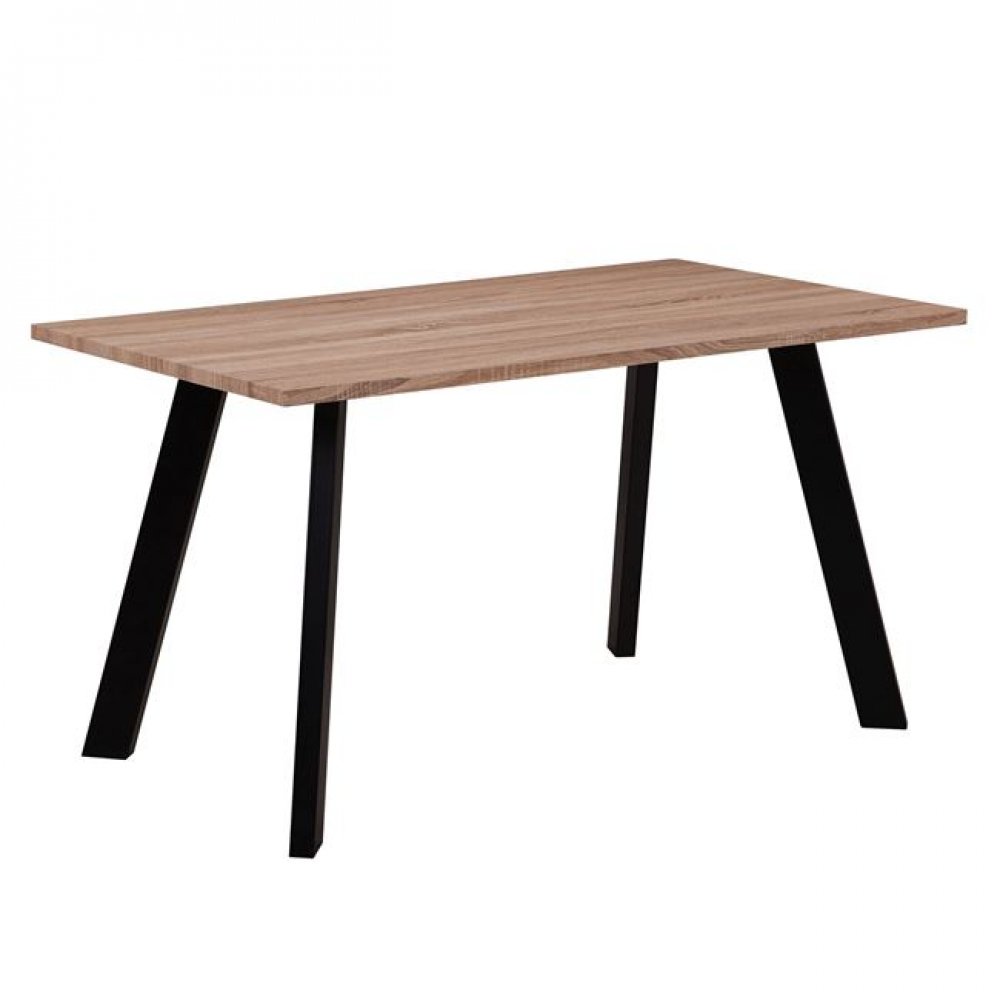 Τραπέζι "BAXTER" μεταλλικό με επιφάνεια σε χρώμα σονόμα 140x80x75