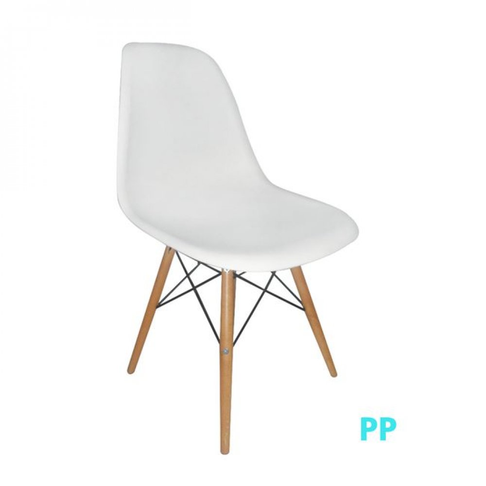 Καρέκλα "ART Wood" ξύλινη-pp σε χρώμα λευκό 46x53x81