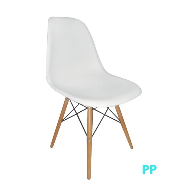 Καρέκλα "ART Wood" ξύλινη-pp σε χρώμα λευκό 46x53x81