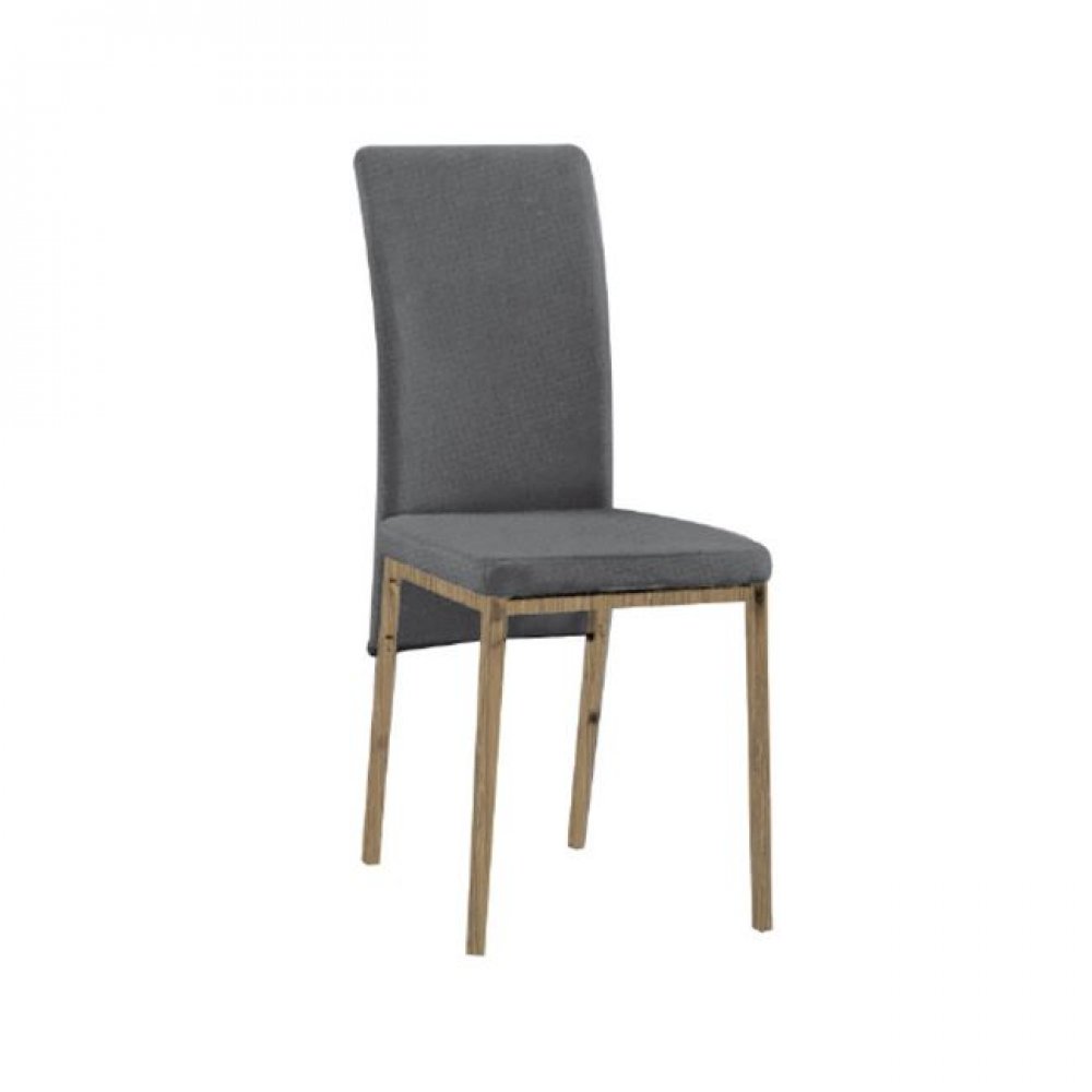 Καρέκλα "ELSA" μεταλλική-pu σε χρώμα σημύδας-γκρι 49x42x91