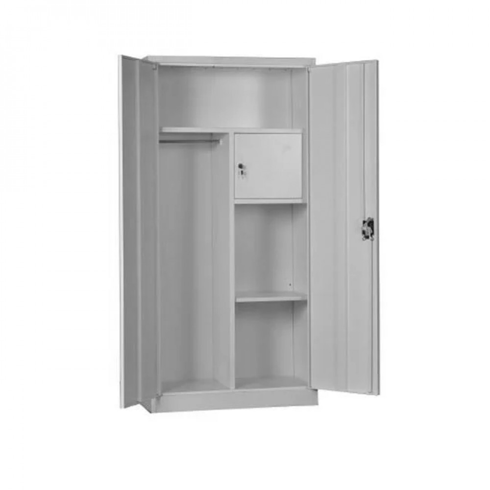 Ντουλάπα "LOCKER" μεταλλική με εσωτερικό ντουλάπι, σε γκρι χρώμα 90x45x185