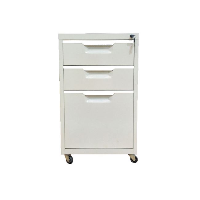 Συρταριέρα μεταλλική σε χρώμα λευκό 40x50x67