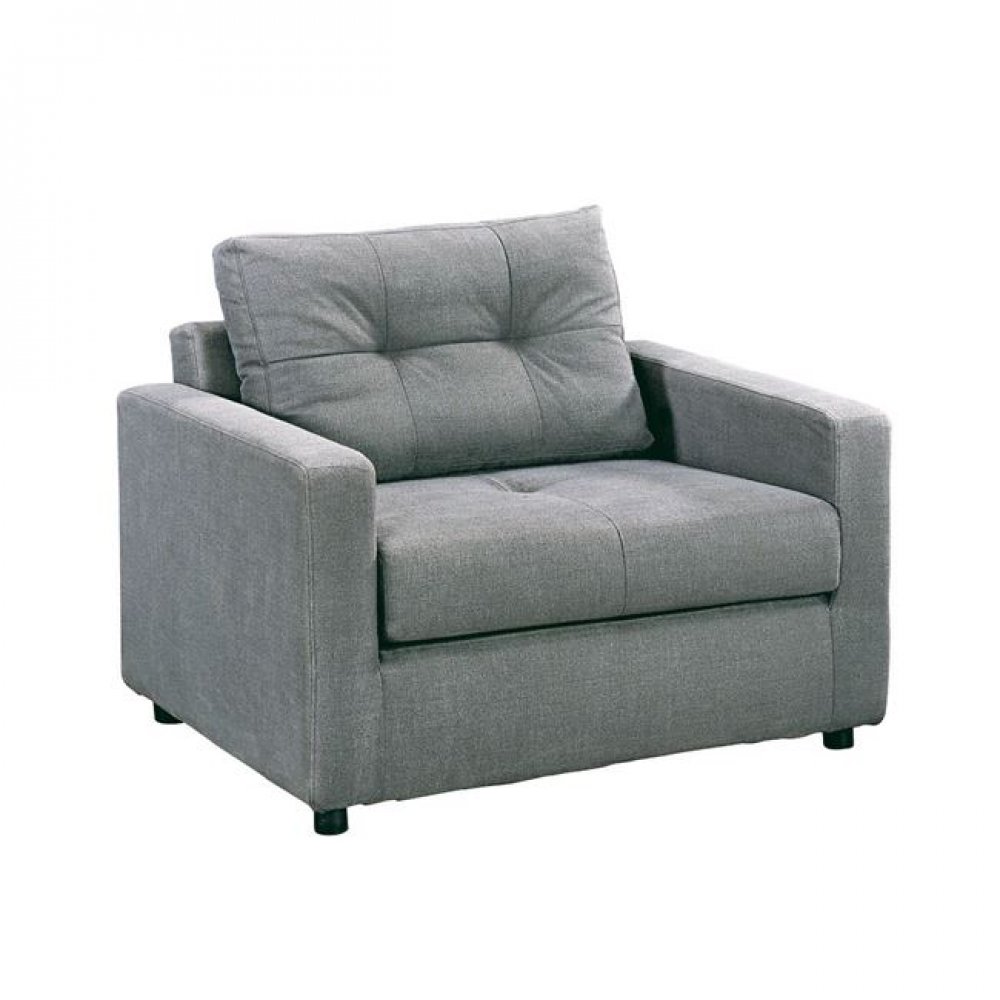 Πολυθρόνα-κρεβάτι "DEVON" από ύφασμα σε γκρι χρώμα 103x84x89