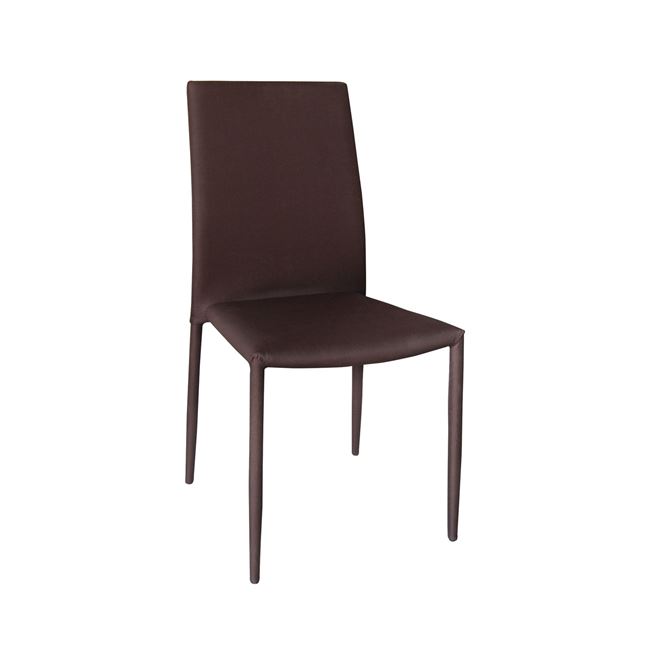 Καρέκλα "REGINA" μεταλλική-υφασμάτινη σε καφέ χρώμα 41x51x91