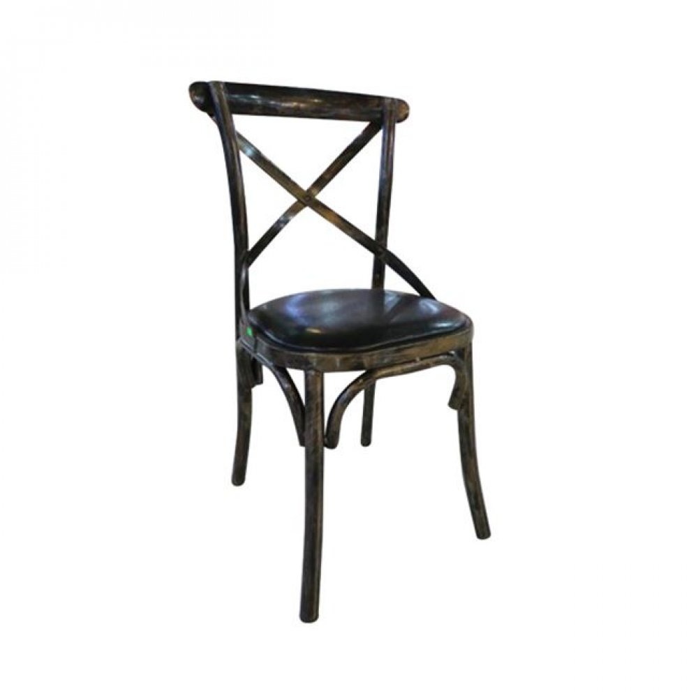 Καρέκλα "MARLIN" μεταλλική-pu σε χρώμα gold-black 45x42x90