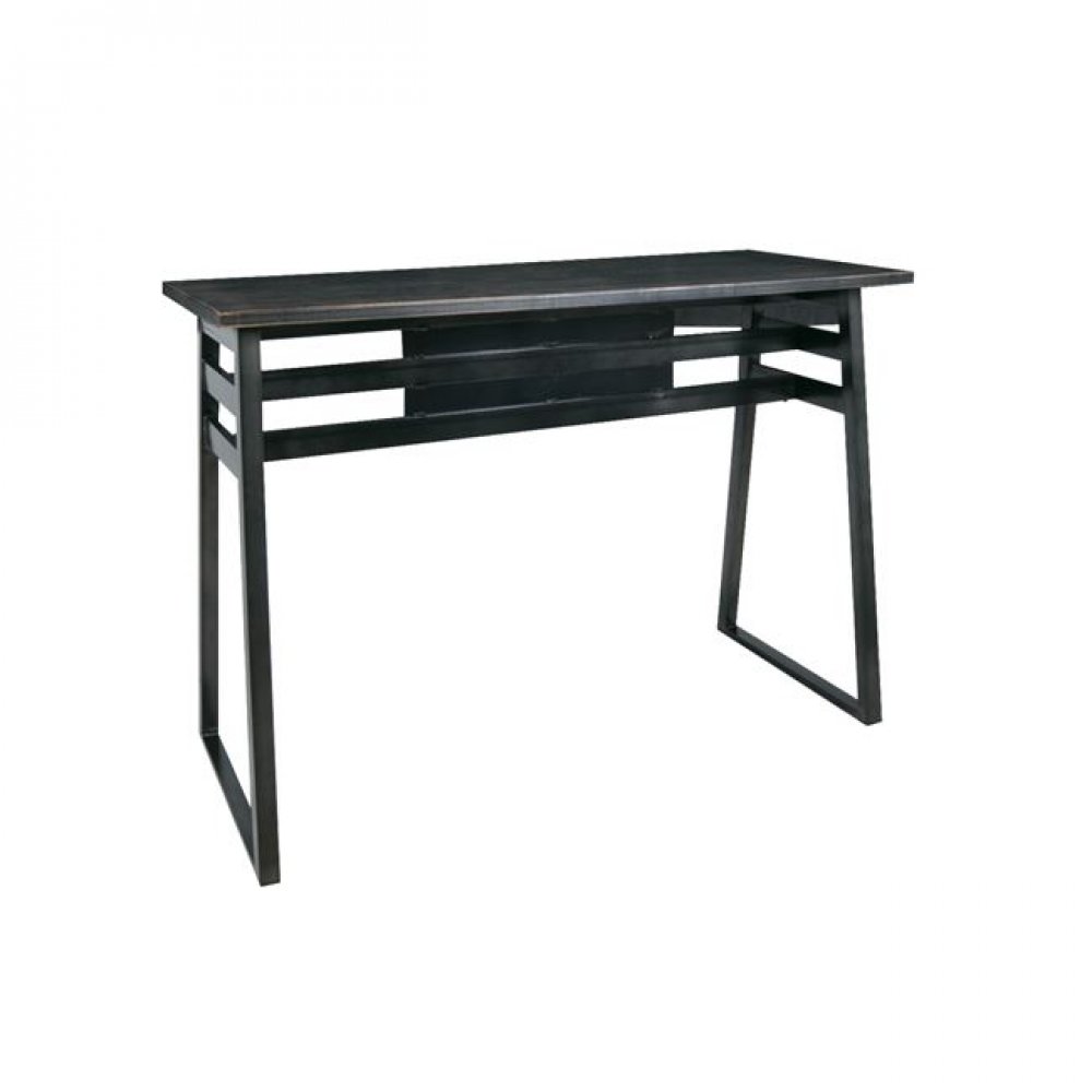 Τραπέζι μπαρ "TECO" μεταλλικό σε αντικέ μαύρο χρώμα 150x60x106