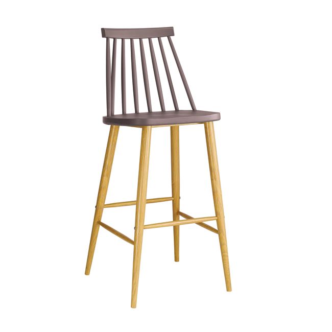 Σκαμπώ μπαρ "LAVIDA" μεταλλικό σε μπεζ χρώμα 43x49x107