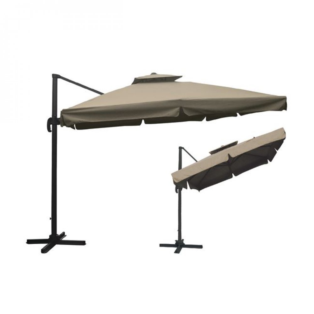 Ομπρέλα "HANGING" αλουμινίου-υφασμάτινη σε μπεζ χρώμα 3x3