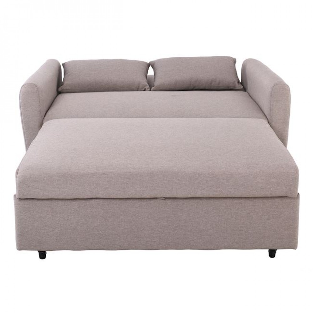 Καναπές-κρεβάτι "MOTTO" διθέσιος από ύφασμα σε χρώμα Cappuccino140x86x86