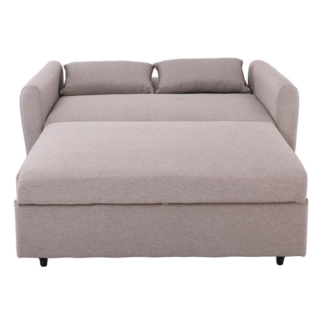 Καναπές-κρεβάτι "MOTTO" διθέσιος από ύφασμα σε χρώμα Cappuccino140x86x86