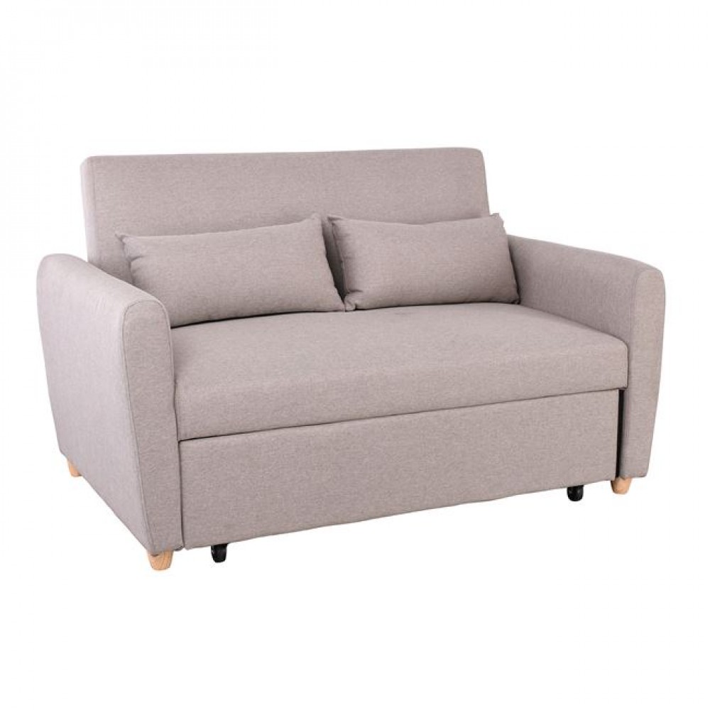 Καναπές-κρεβάτι "MOTTO" διθέσιος από ύφασμα σε χρώμα Cappuccino140x86x86