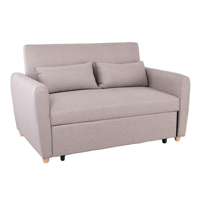 Καναπές-κρεβάτι "MOTTO" διθέσιος από ύφασμα σε χρώμα Cappuccino140x86x86