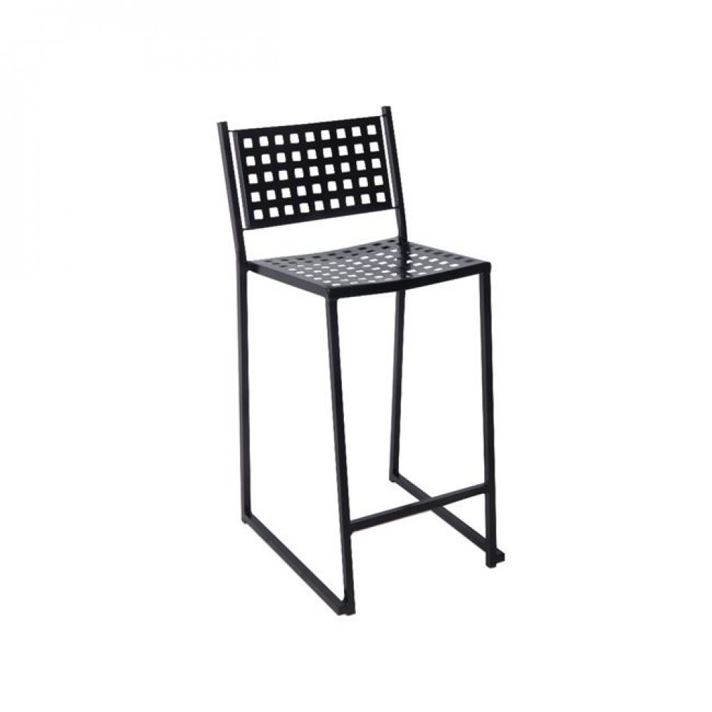 Σκαμπώ μπαρ "CAPRICE" μεταλλικό σε μαύρο χρώμα 43x50x102