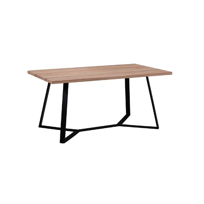 Τραπέζι "HANSON" μεταλλικό και επιφάνεια σε σονόμα χρώμα 160x90x75