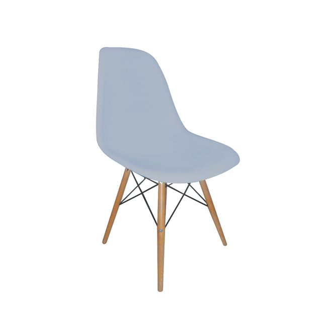 Καρέκλα "ART Wood" ξύλινη-pp χρώματος γκρι 46x53x81
