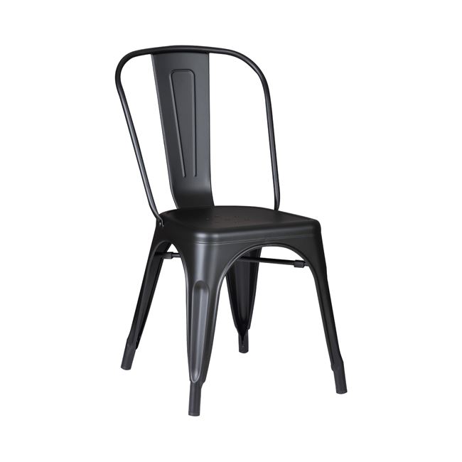 Καρέκλα "RELIX" μεταλλική σε χρώμα μαύρο 45x51x85