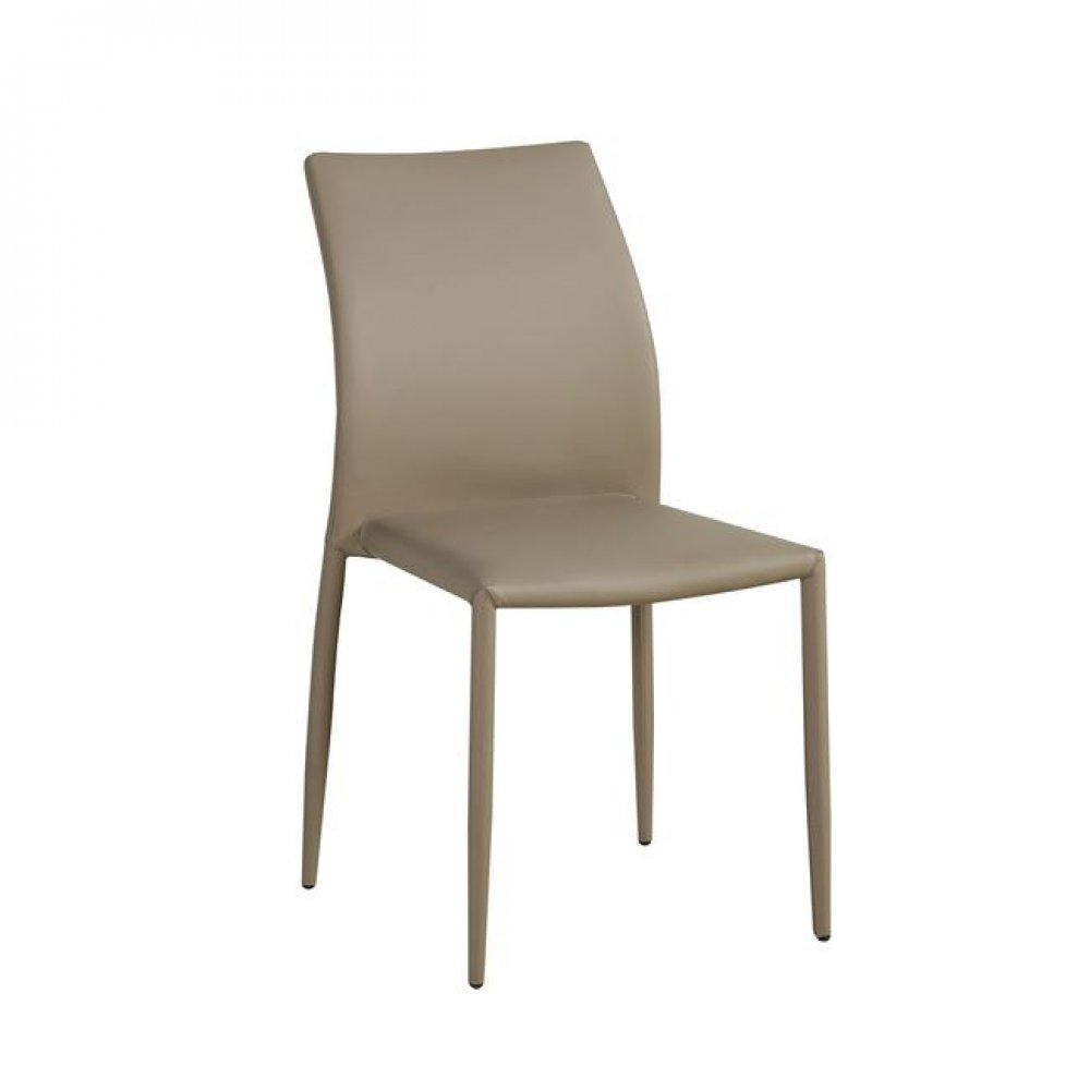 Καρέκλα "REINA" από pu σε χρώμα cappuccino 44x58x89