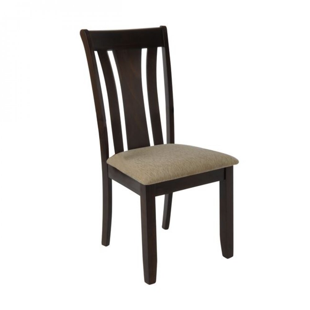 Καρέκλα "MOLTEN" ξύλινη-υφασμάτινη σε σκούρο καρυδί 48x55x100