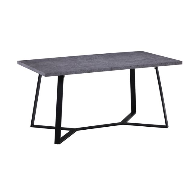 Τραπέζι "HANSON" μεταλλικό και επιφάνεια σε γκρι cement 160x90x75