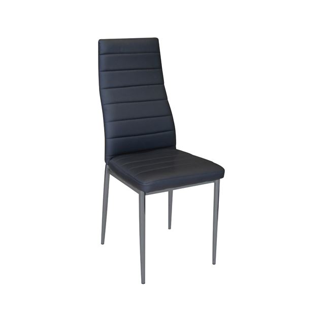 Καρέκλα "JETTA-I" μεταλλική-pvc σε χρώμα μαύρο 40x50x95