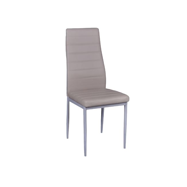 Καρέκλα "JETTA-I " μεταλλική-pvc χρώματος cappuccino 40x50x95