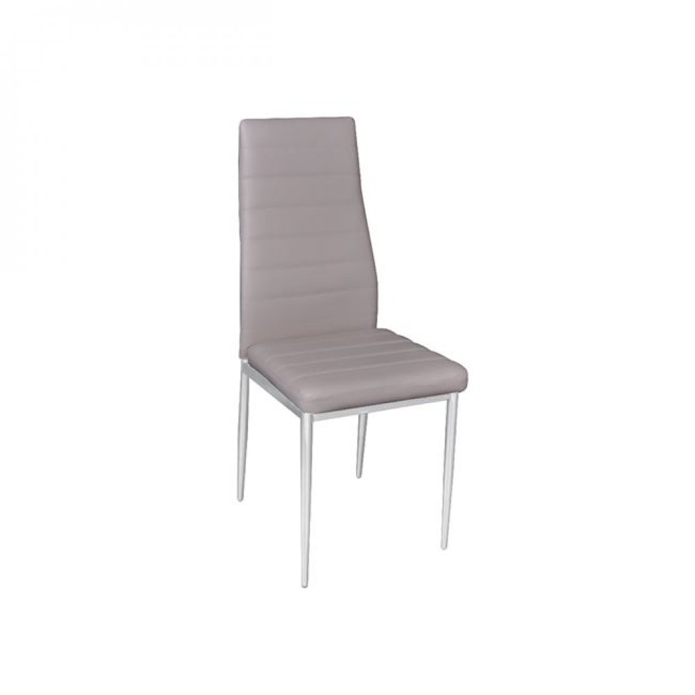 Καρέκλα "JETTA-I" χρωμίου-pvc χρώματος cappuccino 40x50x95